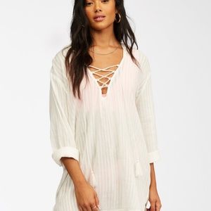 Billabong beach cover up, cream, Large